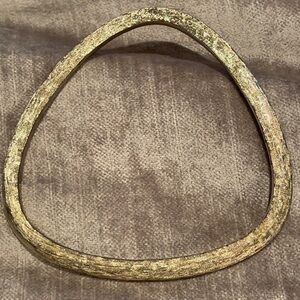 Minimalist Brushed Gold Triangle Bracelet